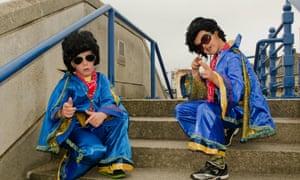 Younger fans get in the swing of things at Porthcawl.