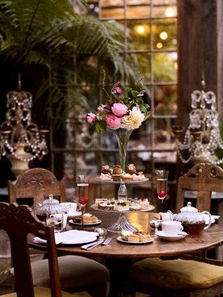 afternnon tea at Petersham Nurseries Richmond London